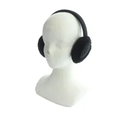 アグ オーストラリア UGG australia イヤーマフ 有線ヘッドフォン フェイクファー ロゴ 黒 ブラック ■GY19 /MQ