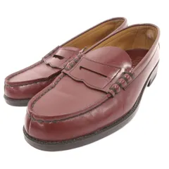 ハルタ HARUTA ARVIN コインローファー ペニー ビーフロール レザー 26cm 赤 ワインレッド ボルドー /JS ■GY03