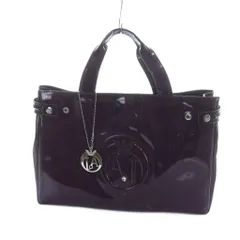 アルマーニ ジーンズ ARMANI JEANS トートバッグ ハンド ロゴ エナメル 紫 ■GY18 /MQ