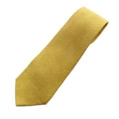 ブルガリ BVLGARI ネクタイ レギュラータイ ロゴ 総柄 絹 シルク 黄 イエロー ■GY18 /MQ ■OH