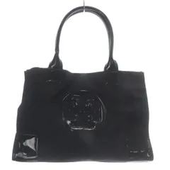 トリーバーチ TORY BURCH エラ トートバッグ ダブルT ナイロン エナメルレザー ブラック /YO25 ■GY17