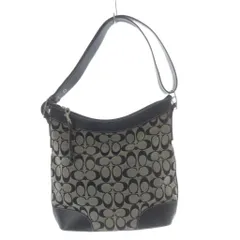コーチ COACH ショルダーバッグ ワンショルダー シグネチャー キャンバス レザー グレー ブラック 6346 /YO15 ■GY11