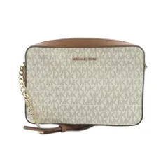 マイケルコース MICHAEL KORS ショルダーバッグ 斜めがけ PVC ロゴ 総柄 茶 ブラウン ■GY18 /MQ