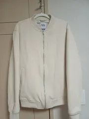 ザラ アイボリー ブルゾン ジャケット Lサイズ
