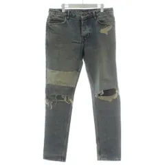 スビ Ksubi デニムパンツ ジーンズ スキニー ダメージ加工 ボタンフライ 33 青 ブルー /XZ ■GY03
