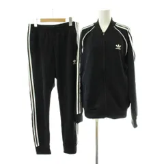 アディダスオリジナルス adidas originals セットアップ トラックジャケット 0 トラックパンツ L ジャージ 黒 ブラック 刺繍ロゴ CW1256 /PP
