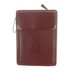 カルティエ Cartier クラッチバッグ パーティバッグ セカンドバッグ ドゥーブルC レザー ロゴ 赤 レッド ■GY17 /MQ ■OH