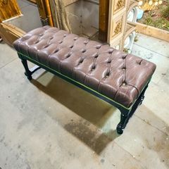 美品 VINCENT ヴィンセント ロングスツール 本革 英国ヴィンテージ