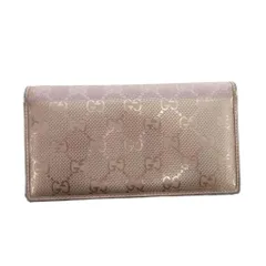 グッチ GUCCI 二つ折り財布 ウォレット 小銭入れあり レザー PVC GGインプリメ ロゴ 総柄 茶 ブラウン 245908・4276 /FF ■GY18