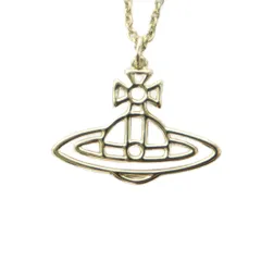 ヴィヴィアンウエストウッド Vivienne Westwood THIN LINES FLAT ORB PENDANT ネックレス アクセサリー ペンダント ロゴ オーブ ゴールド色 ■GY18 /MQ
