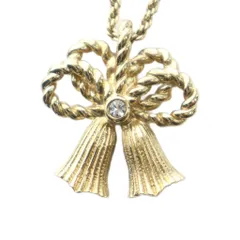 クリスチャンディオール Christian Dior ネックレス アクセサリー ペンダント ロゴ ゴールド色 ■GY18 /MQ ■OH