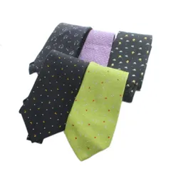 ブルガリ BVLGARI ネクタイ レギュラータイ 5本セット 総柄 ロゴ 絹 シルク マルチカラー ■GY18 /MQ ■OH