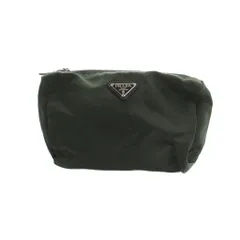 プラダ PRADA ポーチ 小物入れ マルチケース ナイロン 三角プレートロゴ 緑 グリーン ■GY11 /MQ ■OH