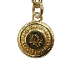 クリスチャンディオール Christian Dior ネックレス アクセサリー ペンダント ロゴ ラウンド ゴールド色 ■GY18 /MQ ■OH