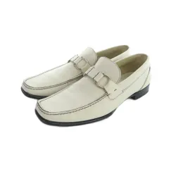 サルヴァトーレフェラガモ Salvatore Ferragamo ローファー スクエアトゥ レザー ガンチーニ ロゴ 7.5 白 ホワイト ■GY11 /MQ