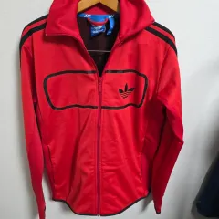 レア/L アディダス STREET ダイバー トラックジャージ レッド (M30170)