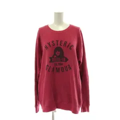 ヒステリックグラマー HYSTERIC GLAMOUR DRIVE IN スウェット トレーナー サーマル S ピンク 長袖 クルーネック ロゴプリント 02191CS01 /PP ■GY01