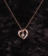 美品 カナルヨンドシー ネックレス K10 ムーンストーン ハートモチーフ レディース canal4℃