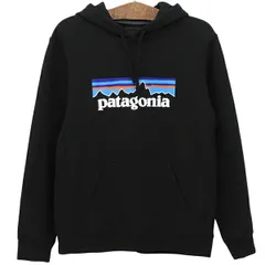 Patagonia パタゴニア 39622 サイズS P-6ロゴ フーディ プルオーバー パーカー 裏起毛 トップス ユニセックス M'sサイズS W'sサイズM メンズ ブラック YB0163 【中古】