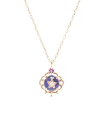 美品 テイクアップ ネックレス K10 ラピスラズリ ダイヤ 0.01ct DISNEYコラボ アラジンと魔法のランプ レディース TAKE-UPのサムネイル