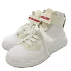 プラダスポーツ PRADA SPORT ポラリウス スニーカー シューズ ハイカット ロゴ 6 白 ホワイト 4T3535 /AE ■GY18
