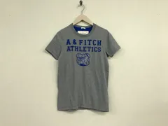 本物アバクロンビー&フィッチAbercrombie&FItchアバクロコットンブルドッグ犬刺繍半袖TシャツメンズサーフアメカジミリタリーストリートスケーターワークビジネススーツモードゴルフスポーツグレーS