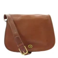 コーチ COACH オールドコーチ USA製 104 ショルダーバッグ レザー ターンロック 茶 ブラウン /XZ ■GY11