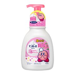 신품 비올레 u 거품으로 나오는 바디 워시 커비 디자인 엔젤 로즈의 향기 펌프 600ml 바디 비누