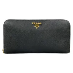 PRADA(プラダ) 長財布 - 黒 ラウンドファスナー レザー