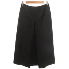 ルシェルブルー LE CIEL BLEU 美品 スカート 38 黒 ブラック 無地 フロントスリット ロング丈 /SJ ■GY06