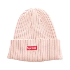 シュプリーム SUPREME ニット帽 ビーニー ボックスロゴ 刺繍 コットン ピンク /FF ■GY12