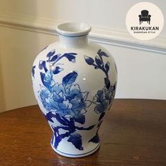 世界750個限定】ロイヤルデルフト 手描き 花瓶 1996年製 141/750