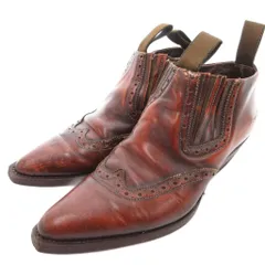 ソノラブーツ SONORA BOOTS チェルシー サイドゴアブーツ ウエスタン ショート レザー 刺繍 36 茶 ブラウン /YJ ■GY06