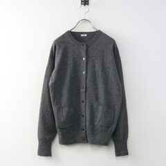 イエナ IENA カシミヤ100% クルーネックカーディガン チャコール