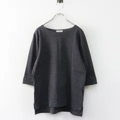 2025SS スタジオクリップ studio CLIP ボーダーカットソー M‖グレー×ブラック トップス プルオーバー Tシャツ【2400014927320】のサムネイル