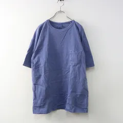 カーキス Khakis ウォッシュ加工ポケットTシャツ 1＼ブルー カットソー コットン【2400014926514】のサムネイル