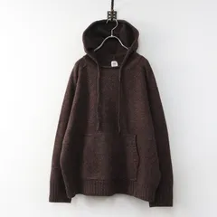 美品 2025AW イエナ IENA LA BOUCLE アルパカラメMIXニットパーカー ｜ブラウン系 シャイニー プルオーバー フーディ【2400014920741】のサムネイル