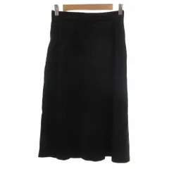 アンタイトル UNTITLED スカート ウール S 黒 ブラック チェック柄 ストレート ロング丈 /SC ■ECF003