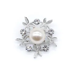 パールブローチ フォーマル 結婚式 卒業 入学 七五三 お宮参り ガラスパール アクセ ブライダル 古稀 プレゼント 母の日 入園卒園 おしゃれ ビジネス 胸につける コサージュ ブロージュ (1粒ブローチ)