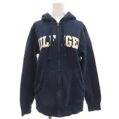 トミーヒルフィガー TOMMY HILFIGER パーカー S/P 紺 ネイビー 長袖 フルジップ /NL ■ECG001