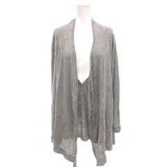 イーハイフンワールドギャラリー E HYPHEN WORLD GALLERY 美品 カーディガン F グレー 無地 ノーカラー 長袖 ECG003 /IL ■ECG003