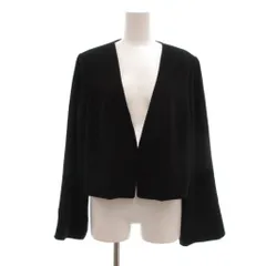 AIMER 美品 ノーカラージャケット L 黒 ブラック Vネック /NL ■ECF003