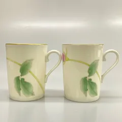 香蘭社(コウランシャ) 食器新品同様  白×グリーン×マルチ マグカップ×2点