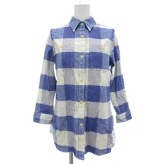 デニム&サプライ ラルフローレン DENIM & SUPPLY RALPH LAUREN シャツ M 青 ブルー チェック柄 七分袖 胸ポケット付き /NL ■ECG003