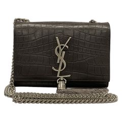 SAINT LAURENT PARIS(サンローランパリ) ショルダーバッグ ケイト 354120 ダークブラウン 型押し加工/ミニバッグ/チェーンショルダー レザー サンローランパリ ショルダーバッグ ケイト 354120 ダークブラウン 型