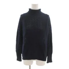 マーロ malo 美品 セーター ニット ハイネック カシミヤ混 M 紺 ネイビー /SJ ■ECG003