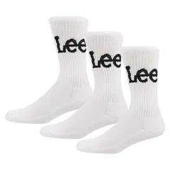 リー メンズ アンダーウェア 靴下 Lee Unisex 3Pack Sports Socks White ホワイトのサムネイル
