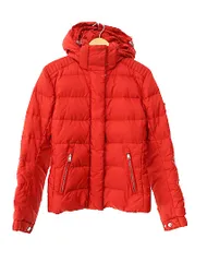 プラダ PRADA 20AW トライアングル ロゴ プレート フーディー ナイロン ダウン ジャケット 29X544 R182 004 42 赤 レッド ブランド古着ベクトル 中古☆AA★250810