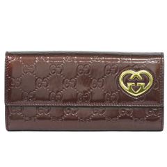 美品✨️GUCCI ハート インターロッキング GG シマエナメル 長財布