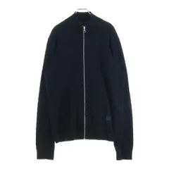 LOUIS VUITTON (ルイヴィトン) 20SS フロントレザーロゴパッチ ダミエ ジップ長袖ニットカーディガン ブラック HBN46WF99のサムネイル